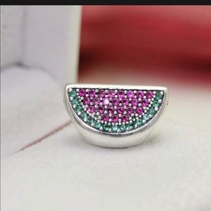 Pandora Watermelon Red & Green Charm